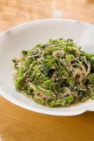 菜の花としらたきのまさごあえ