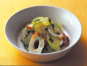 セロリとちくわの甘酢あえ