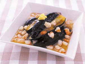 揚げなすのえびあんかけ