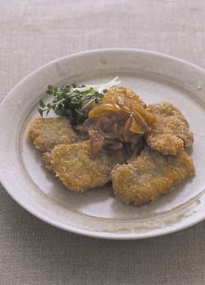 ヒレカツの和風玉ねぎソース