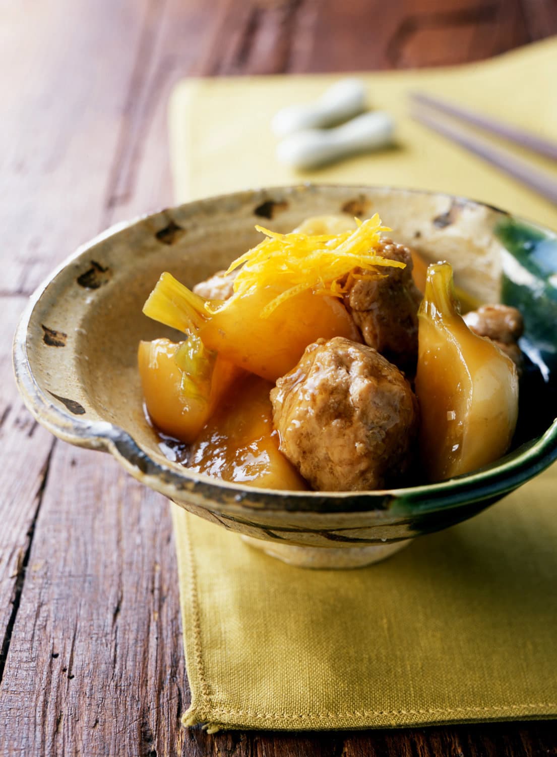 肉だんごとかぶの煮もの