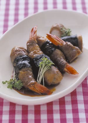 えびの磯辺肉巻き