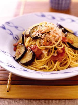 なすとベーコンのさっぱりスパゲティ