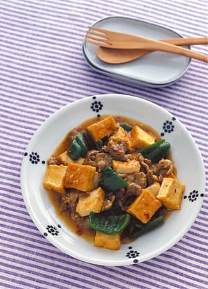 厚揚げと豚肉のピリ辛炒め