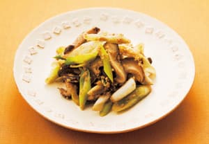 ねぎとしいたけのさっと炒め