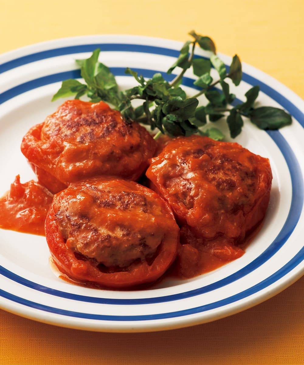 トマトの肉詰め煮
